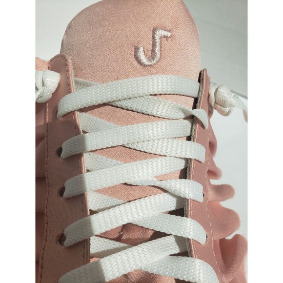 Joshua Sanders Womens Satin Pink Barbie Ruffled Sneakers EU 41 US 10 NY/Italy - Picture 11 of 13